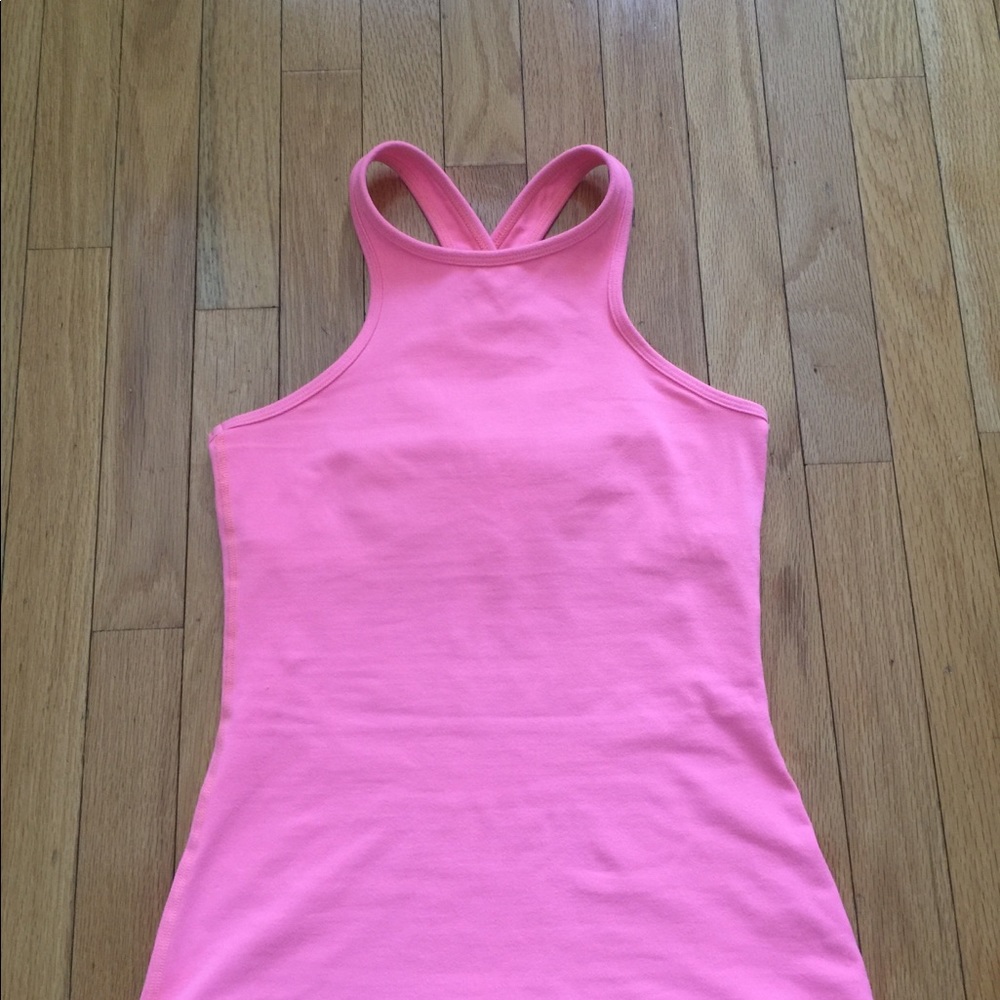 Beyond Yoga lock and keyhole top - in neon coral